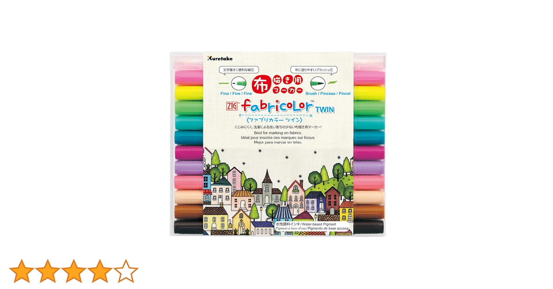 トールペイント    ４点 ZIG fabricolorツイン 12色セットB (TC-4000A/12VB)